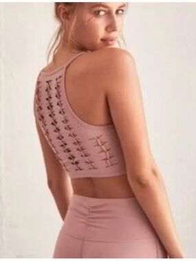 Free People Movement Revelation Braided Back Yoga Crop Tank Top